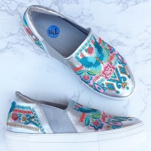 Johnny Was 7.5 Vinny Platform Sneaker Butterfly